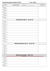 Stoffverteilungsplan blanko  2014/15 (Th) 1 Wochenstunde