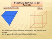 Volumenberechnung von Pyramide und Kegel