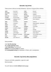 Verbs with gerunds after prepositions