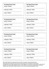 Appointment Cards 