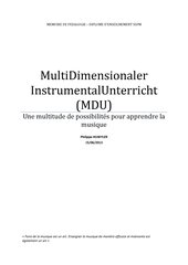 MDU MultiDimensionaler Instrumental Unterricht (auf französisch)