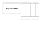 Unregelmäßige Verben/ Irregular Verbs in Englisch, Booklet zur Klassifizierung