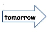 Days (Englisch), tomorrow (Bild eines Pfeils)