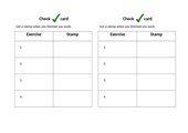 Working Card/Checkliste