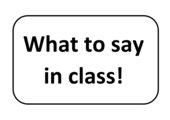 Classroom Phrases