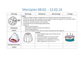 Tabellen und Rahmen - Gestaltung eines Menüplans