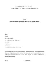 Dido in Ovids Heroiden (VII, 23-30): odi et amo?