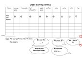 Class survey: drinks