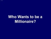 Grammatikquiz Who Wants to be a Millionaire 5. Klasse