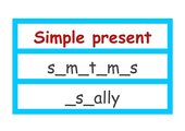 Spielerisch lernen: Signal words for simple present, present progressive and simple past