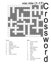 Crossword new words unit 1-3 (TB p. 8-54)