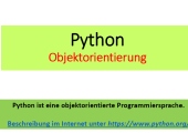 Python – Objektorientierung - Einführung