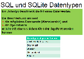 115 Datenbanken -  SQLite Datentypen von SQLite und SQL