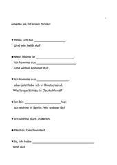 Fragen und Antworten | Dialogkarten A1 für Gespräche auf Deutsch