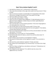 Percy Jackson: Quiz Kapitel 3 und 4