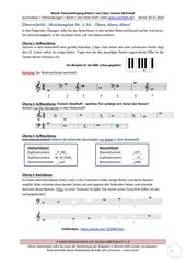 Gemischte Übungen 1.10 Violin-und Bassschlüssel Arbeitsblatt+Lösung+Erklärvideo
