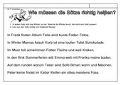 Leseübungsblatt zur Fibel 'Mimi die Lesemaus' Bayern - ab Ff einsetzbar - Unpassende Wörter wegstreichen