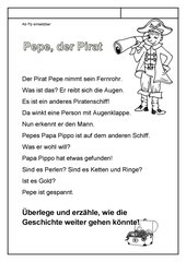 Leseübungsblatt zur Fibel 'Mimi die Lesemaus' Bayern - ab Pp einsetzbar - Geschichte ohne Schluss