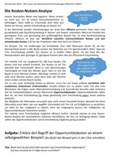Arbeitsblatt Opportunitätskosten (Politik-Wirtschaft)