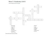 More 3: General course, Vocabulary unit 6