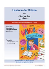 Unterrichtsmodell zum Kinderbuch von Dagmar Geisler ›Wandas erste Schulgeschichten‹