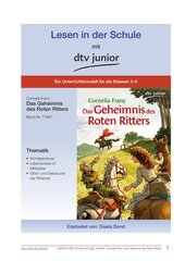 Unterrichtsmodell zum Kinderbuch von Cornelia Franz ›Das Geheimnis des Roten Ritters‹