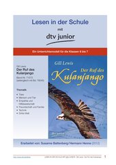 Unterrichtsmodell zum Kinderbuch von Gill Lewis ›Der Ruf des Kulanjango‹