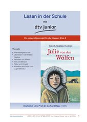 Unterrichtsmodell zum Kinderbuch von Jean Craighead George ›Julie von den Wölfen‹