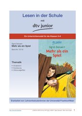 Unterrichtsmodell zum Kinderbuch von Sigrid Zeevaert ›Mehr als ein Spiel‹