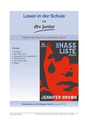 Unterrichtsmodell zum Jugendbuch von Jennifer Brown ›Die Hassliste‹
