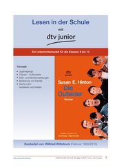 Unterrichtsmodell zum Jugendbuch von Susan E. Hinton ›Die Outsider‹