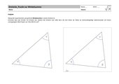 Experimentelle Bestimmung der Winkelsumme eines Dreiecks 