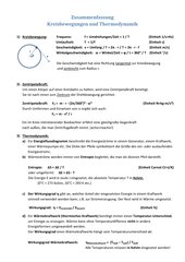 Zusammenfassung Formeln Kreisbewegung und Thermodynamik Klasse 10