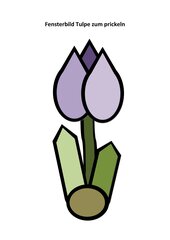 Fensterbild Tulpe zum prickeln
