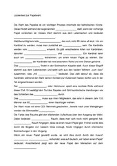 Lückentext zur Papstwahl