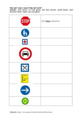 Modalverben mit Verkehrszeichen
