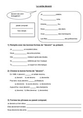 le verbe devenir