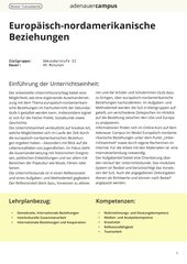 Interaktives Lernmodul und Unterreichtseinheit zum Thema Transatlatische Beziehungen