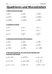 Quadrieren und Wurzelziehen