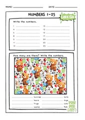 Numbers 1-25