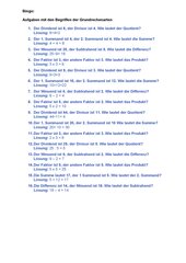 Bingo zu den Fachbegriffen der Grundrechenarten