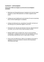 Lektüreaufgaben zu Qualityland, Marc-Uwe Kling