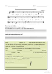 Dur-Tonleiter Arbeitsblatt