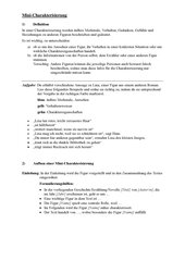 Einleitungssatz und Mini-Charakterisierung 