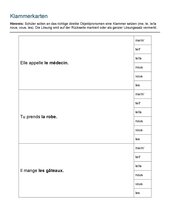 COD- direkte Objektpronomen- Klammerkarten