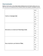 COI- indirekte Objektpronomen- Klammerkarten