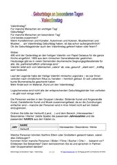 Geburtstage an besonderen Tagen – Valentinstag 