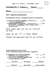 Kombi Deutsch, Kl. 4