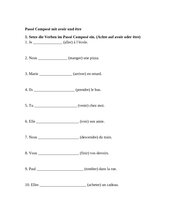 Passé Composé mit avoir und être