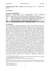 UR-Entwurf: Die Reichsgründung von 1871 – Einigkeit ohne Freiheit?